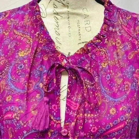 Beach Lunch Lounge Collection Med Long Sleeves Sheer Coverup Maxi Dress - Picture 8 of 16